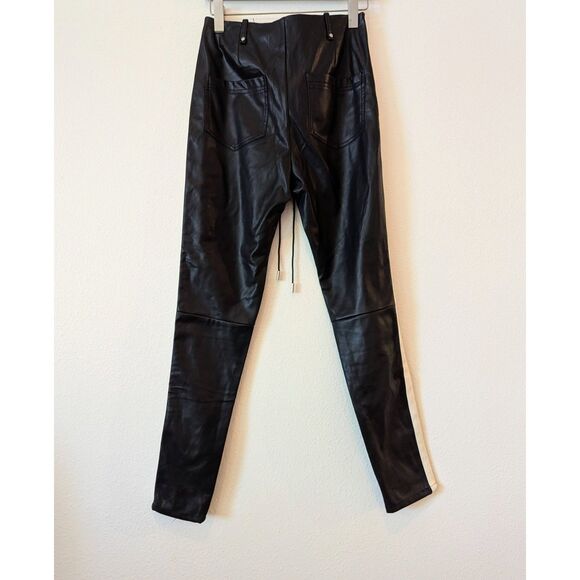 Fashion Nova Janice lace-up faux leather high waisted pants  Sz L - Picture 4 of 8